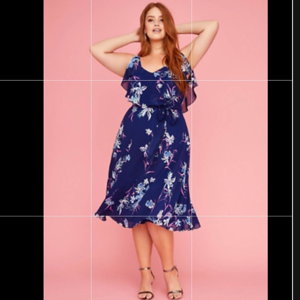 Lane Bryant Split Sleeve Midi Dress Plus Size